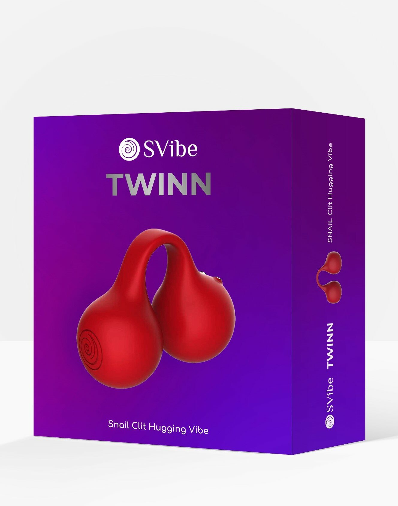 Вибромассажер SVIBE Twinn, вишневый, для женщин , силиконовый.
