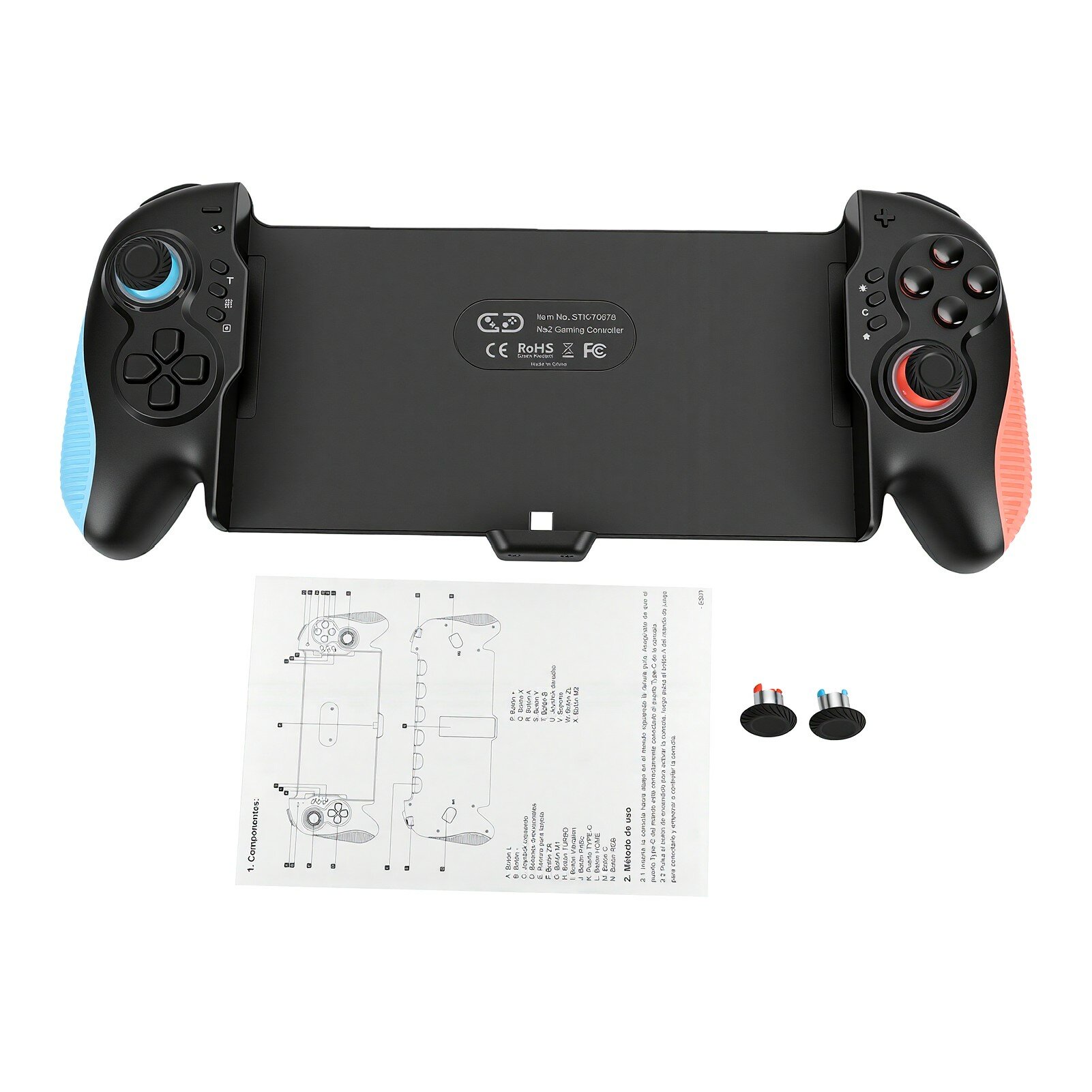 Контроллер для Switch 2, с 9-осевым гироскопом, с RGB подсветкой, для игр