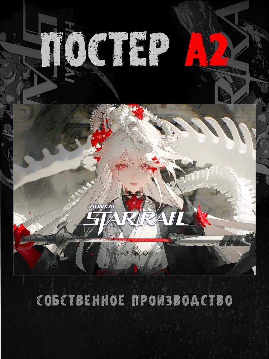 Постер на стену интерьерный Honkai Star Rail плакат А2