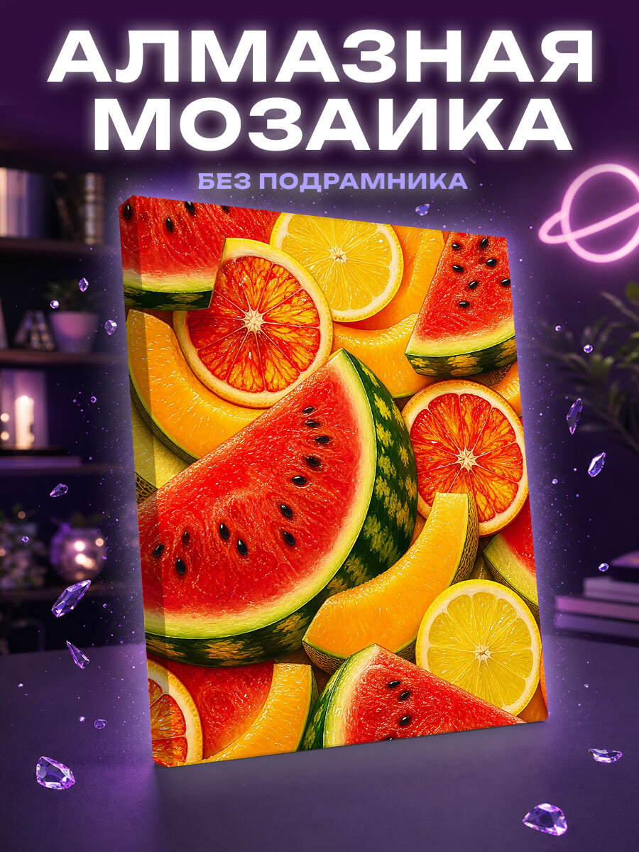Алмазная мозаика Сочная мозаика летних фруктов