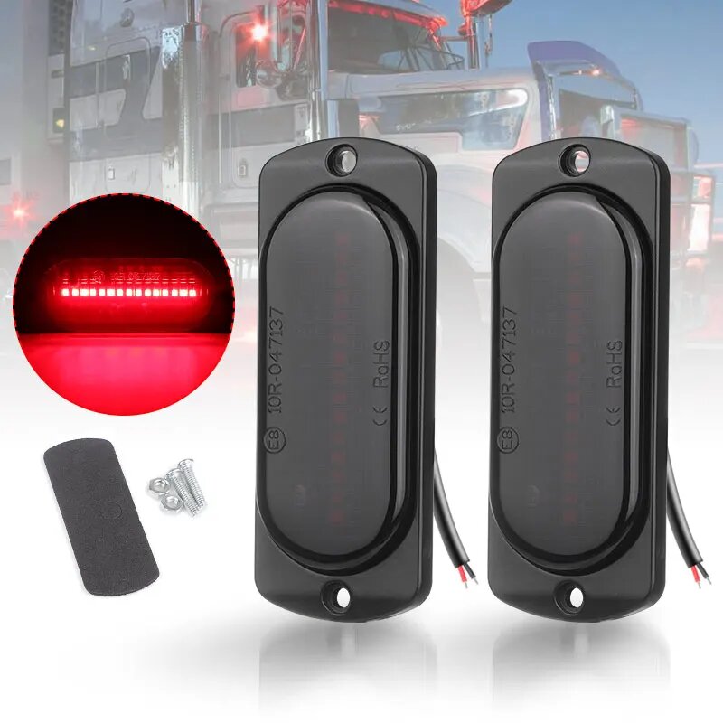 2шт. боковые огни 15 LED Red для грузовика