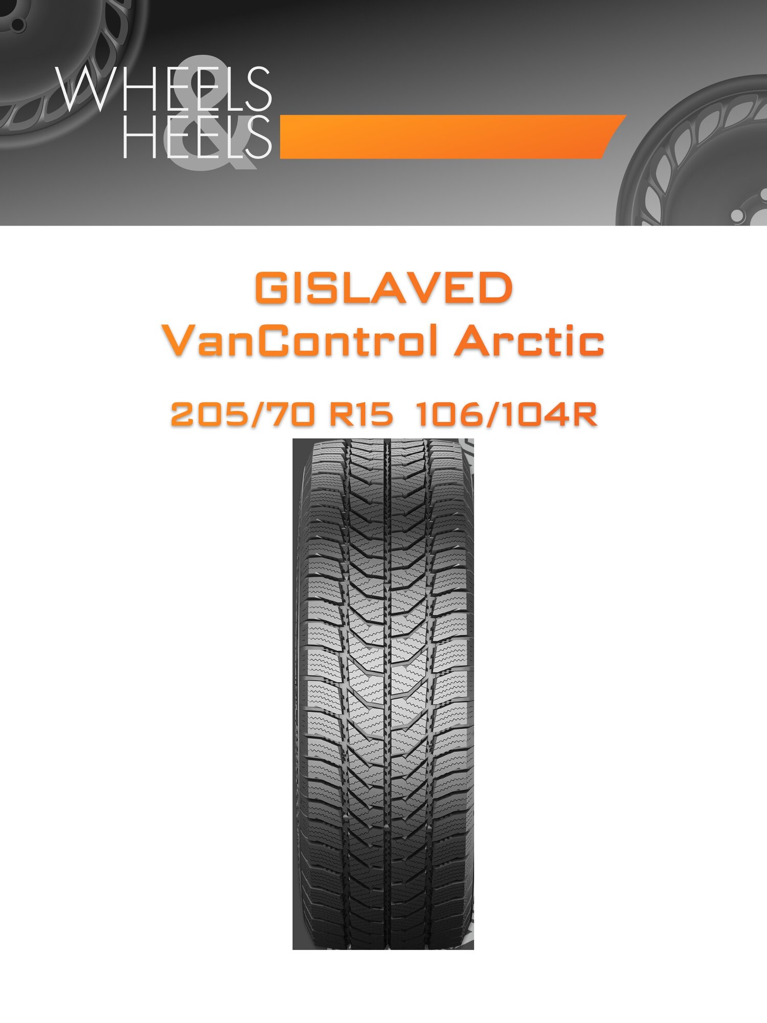 Шина автомобильная GISLAVED VanControl Arctic 205/70 R15C 106/104R WINTER, зимняя, универсальная