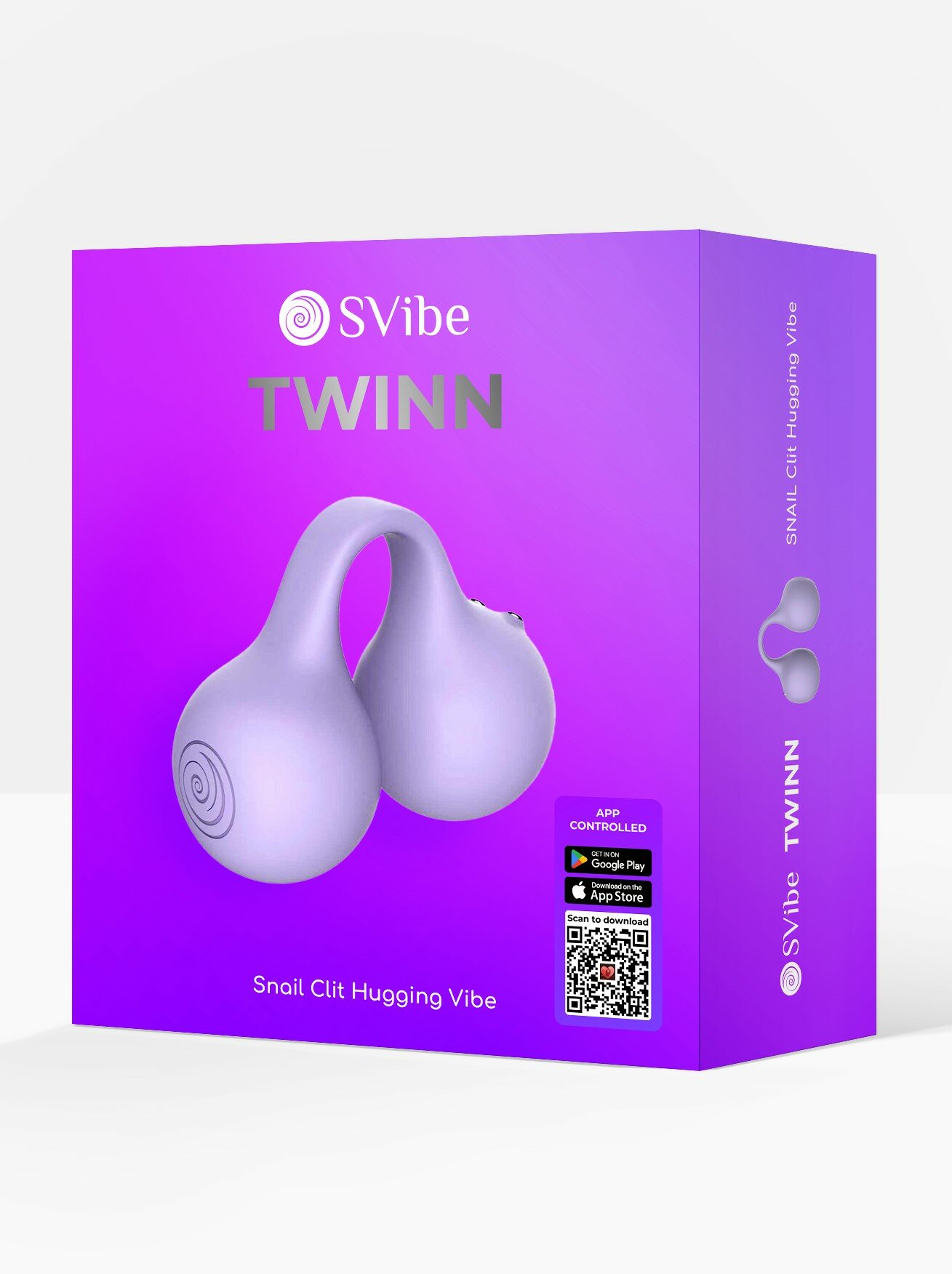 Вибромассажер SVIBE Twinn, лиловый, для женщин , силиконовый.