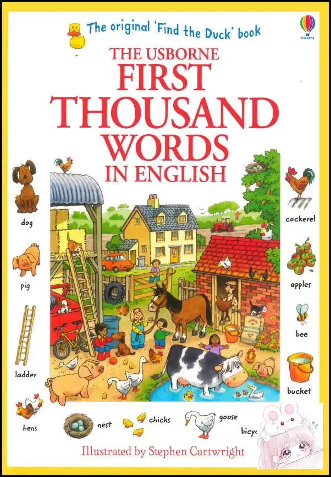 Usborne First Thousand Words in English Kids Picture Dictionary Early Learning Paperback