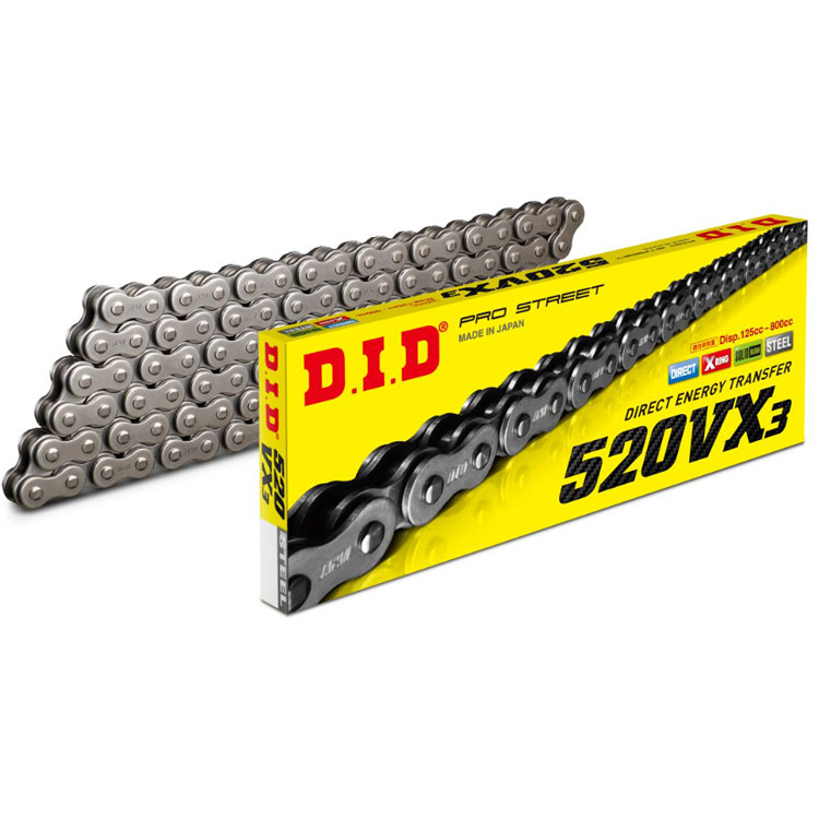 Цепь DID 520-118 VX3 Pro-Street X-Ring DB (Двойной замок)