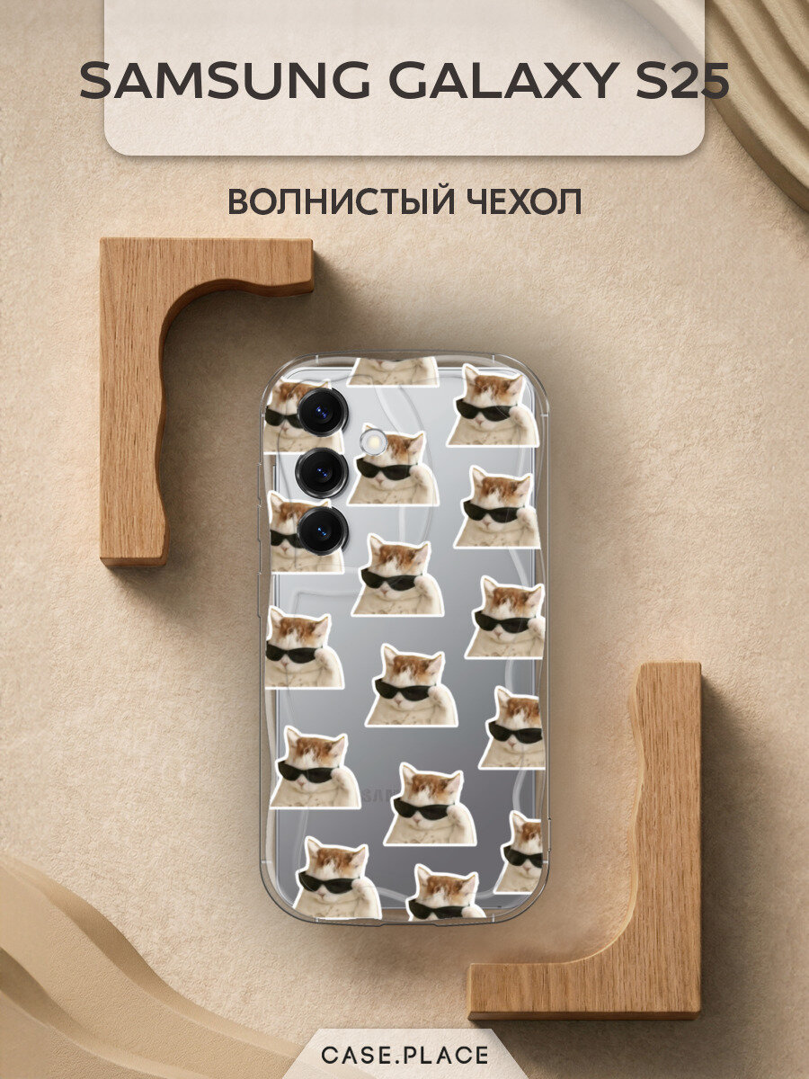 Чехол на Samsung Galaxy S25 / Самсунг S25 с принтом Крутой котик