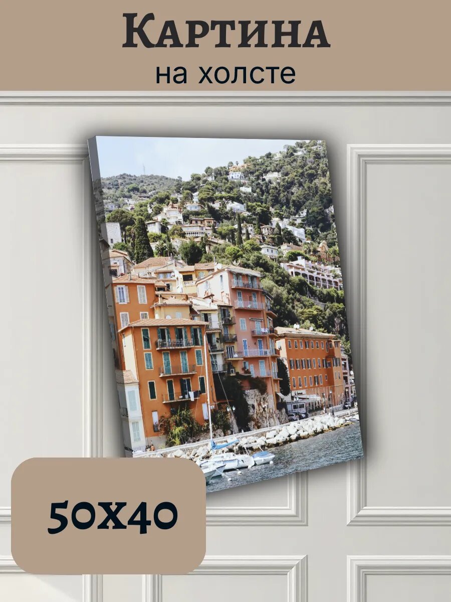 Картина Постер Франция France 40x50 Ницца Лазурный берег