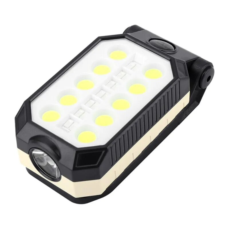 Большой светодиодный фонарь COB 599A с USB зарядкой, магнит, три цвета (белый/красный/синий), режим мигания
