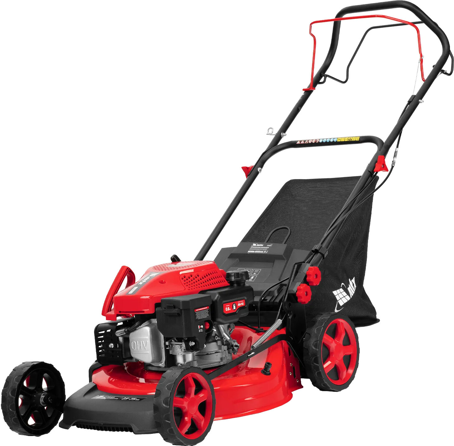 Газонокосилка бензиновая MTX GL46SP-K, роторная, 3,5 л.с., ширина 46 см, красная/черная