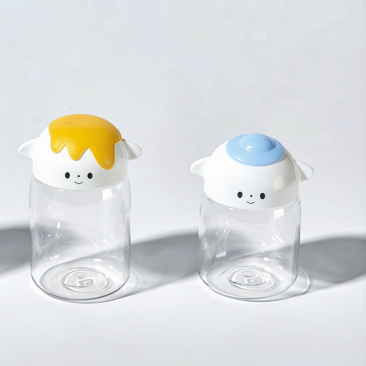 Пластиковая тара для хранения закусок объёмом 100 мл из пищевого прозрачного материала с фигурной крышкой для конфет печенья