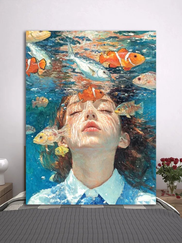 Картина "Печать струй" 45x60 см