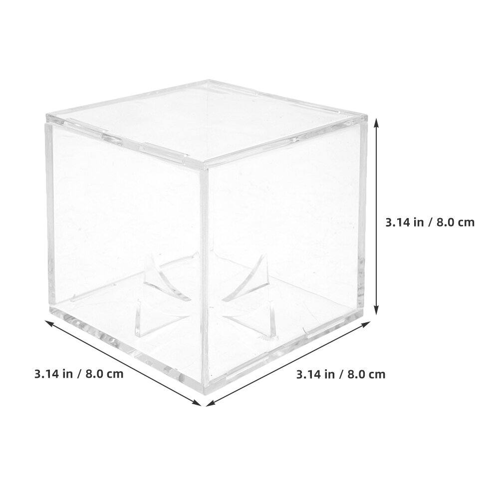 Прозрачный Дисплейный Корпус Для Бейсбола 3шт Размер 8.00X8.00X8.00Cm