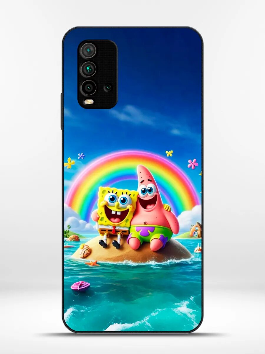 Чехол на Redmi 9T губка боб