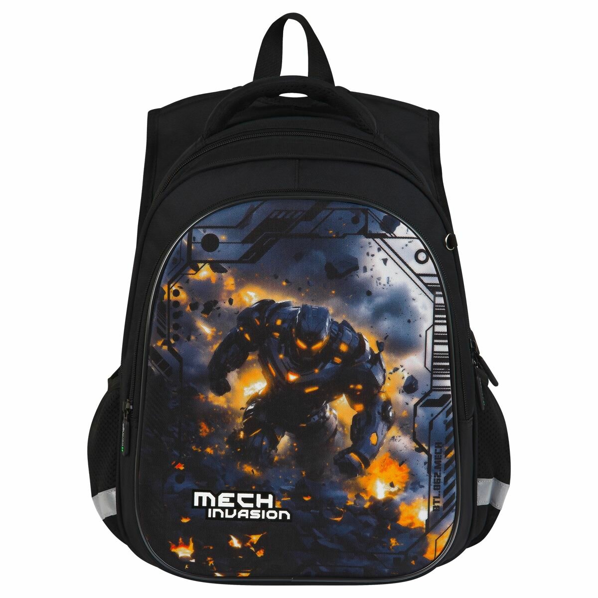 Ранец школьный Berlingo Expert Light "Mech Invasion" 38x29x18см, 3 отделения, 2 кармана, анатомическая спинка (RU-NS-1207)