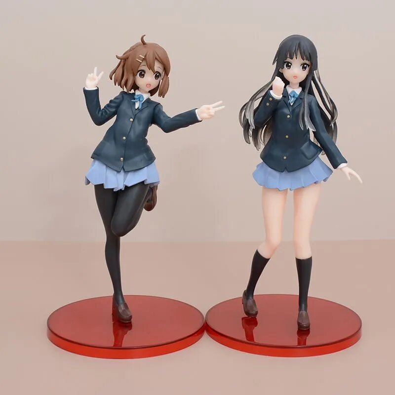 Фигурка Юи Хирасава и Мио Акияма в школьной форме K-On! Кей-он, стоящая статуэтка в коробке