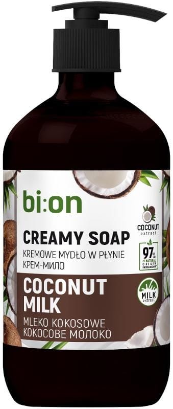 Жидкое мыло Bio Naturell кремовое с дозатором, кокосовое, 473 мл