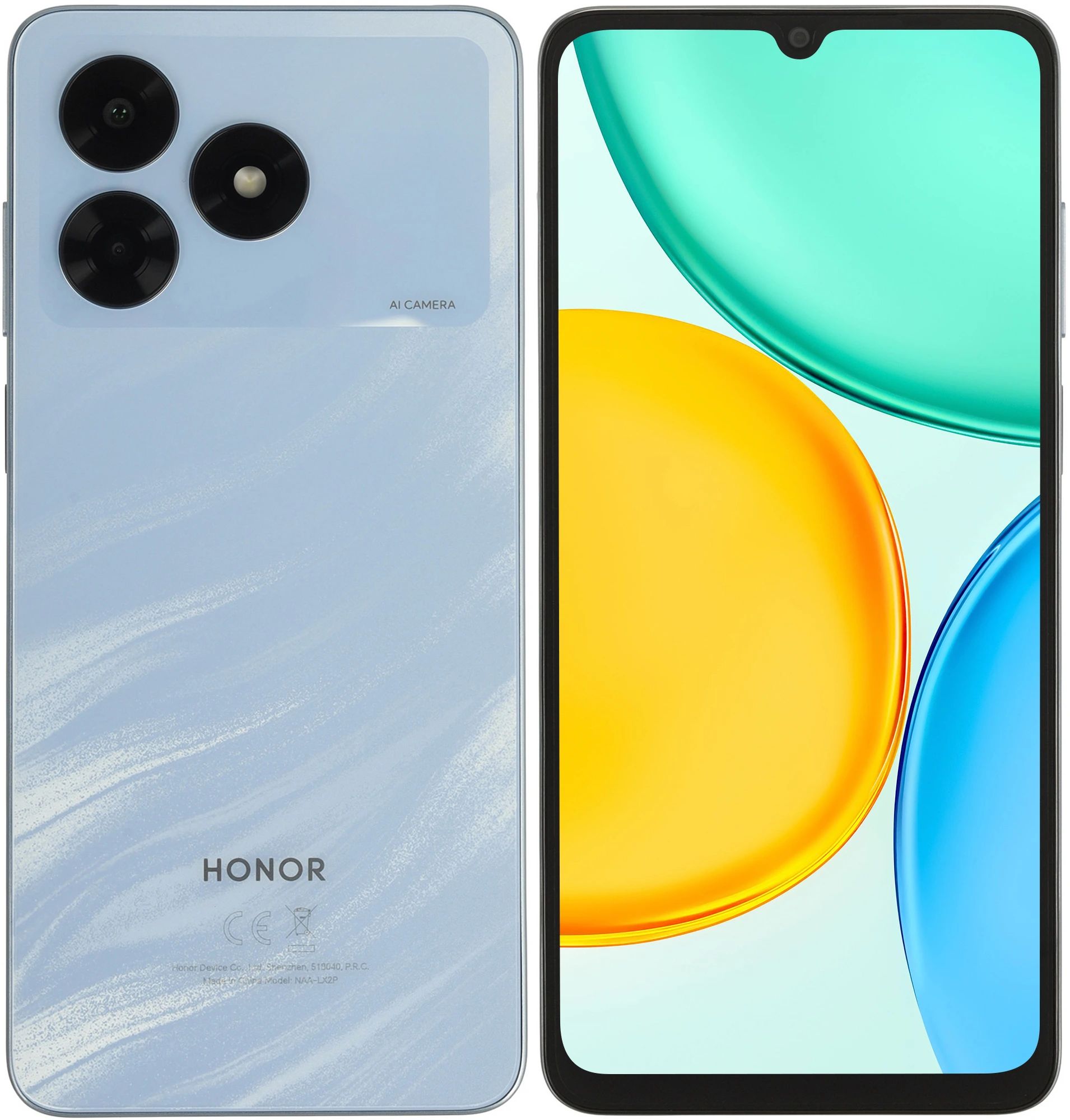 6,74" Смартфон HONOR X5d Plus 4/128 ГБ (5109CGTA) 2026, голубой - 8 x 2 Ггц, 4 ГБ, 2 SIM, IPS, 1600x720, 50 Мп, 4G (LTE), 5260 мАч