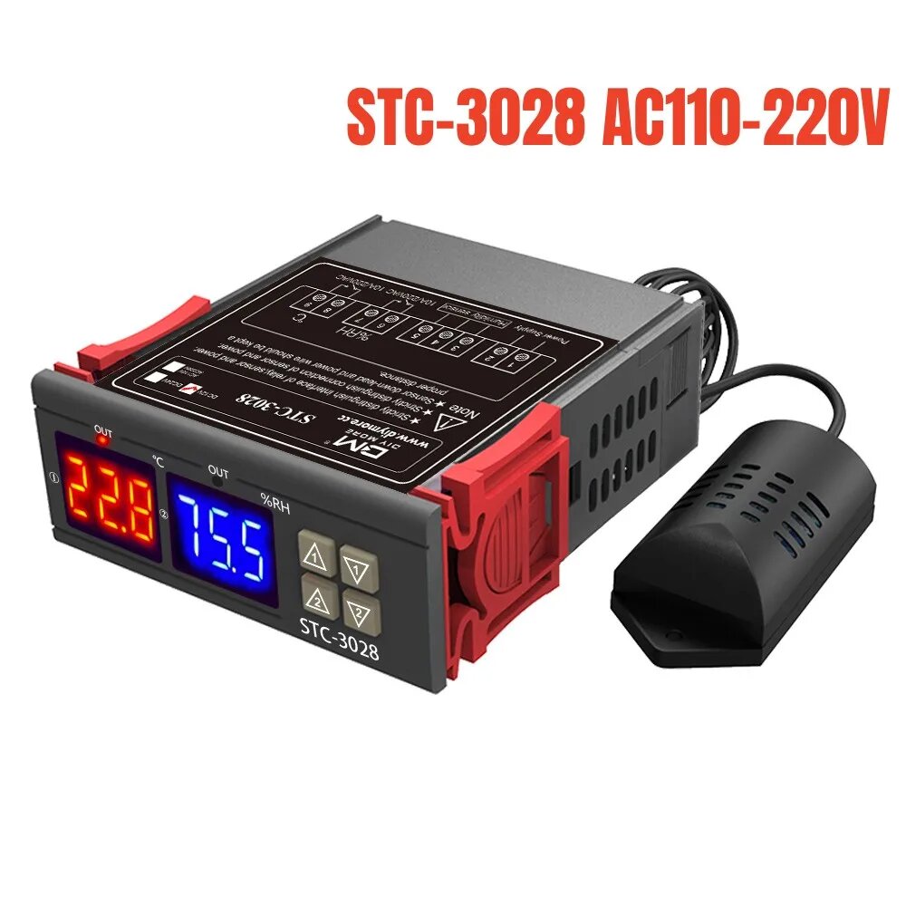 Терморегулятор STC-3028 AC110-220V с датчиком