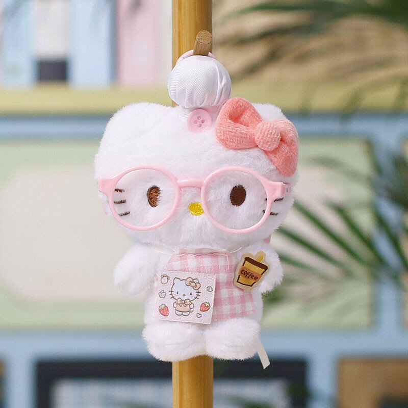 Плюшенная игрушка кот милый для сумок и коллекционных предметов с наполнением из пп хлопка розовая