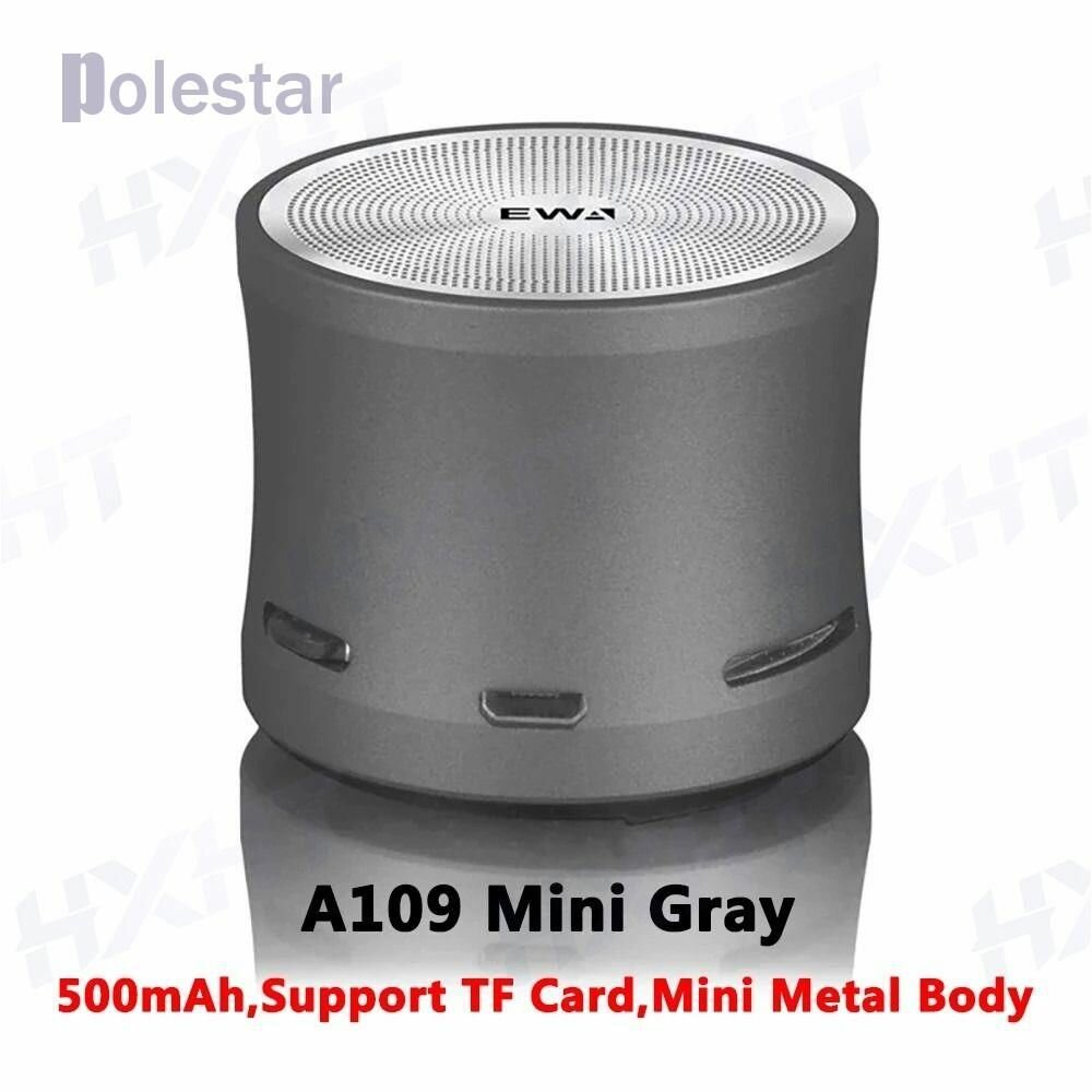 EWA A109 Mini Портативная Колонка, беспроводная Bluetooth С Мощным Стерео Звуком И Басом, Для Телефона/ноутбука, Поддержка Micro SD, Стальной Корпус