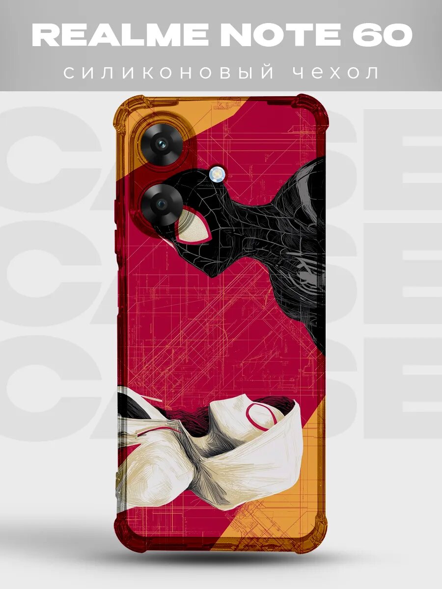 Чехол на Realme Note 60/60X Человек-паук spiderman комикс sp