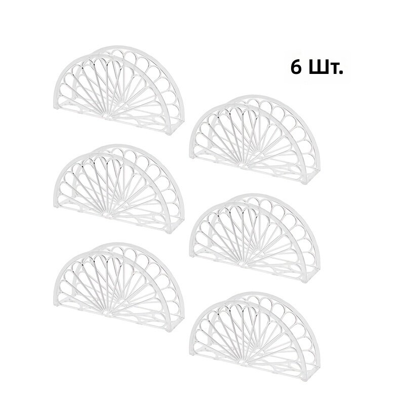 Подставка для тарелок с фиксатором для бумажных салфеток, 6 шт.