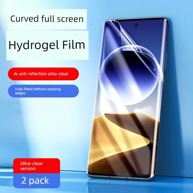 OPPO Reno4 Pro Ультра-прозрачная гидрогель-пленка, 2 шт, без подъема краев, мгновенное разблокирование