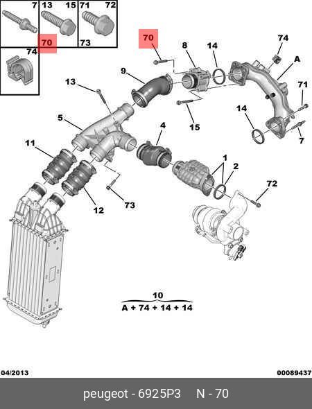 Болт с буртиком 6x100-70 Citroen/Peugeot 6925P3