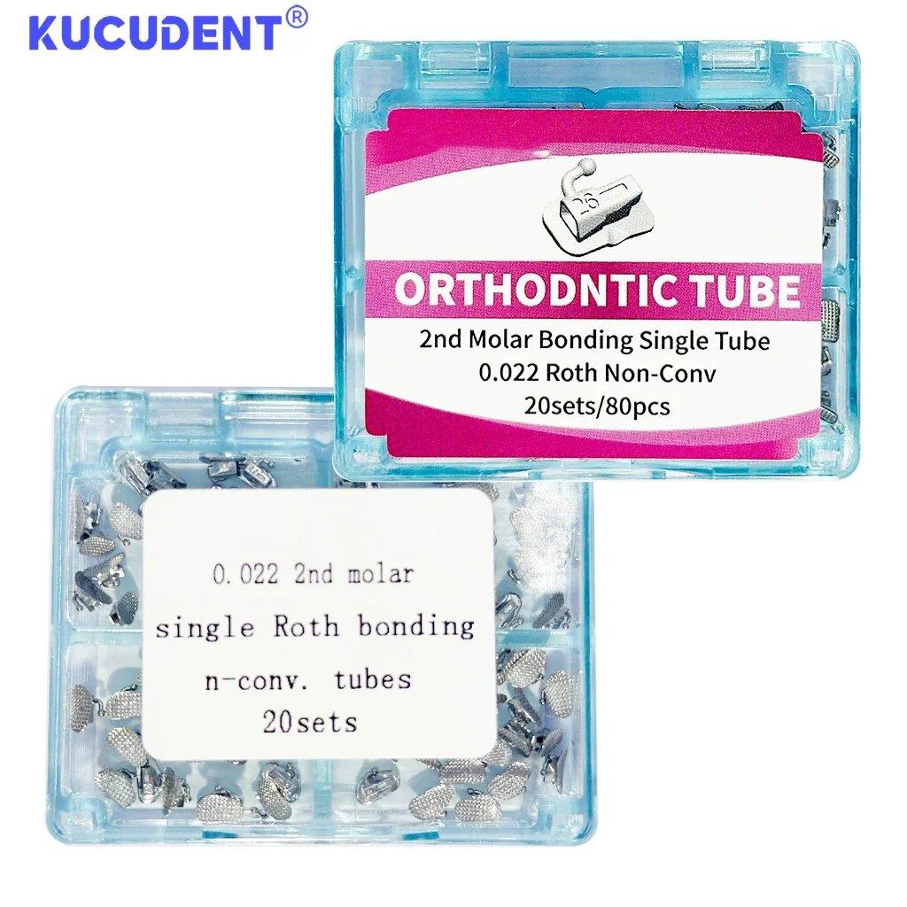 Ортодонтические buccal tubes Roth MBT 80 шт. Split 2nd Roth 022