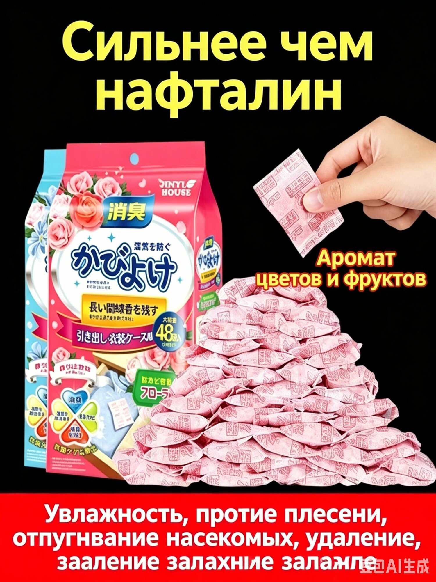 Ароматные камфорные шарики, защита шкафа от моли