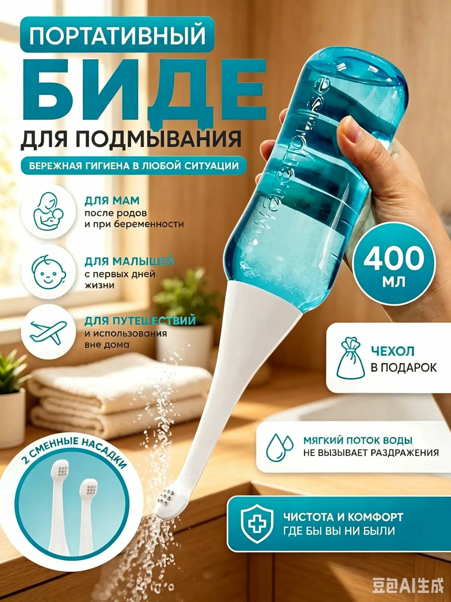 Портативное биде для женщин в роддом, портативная бутылка для подмывания