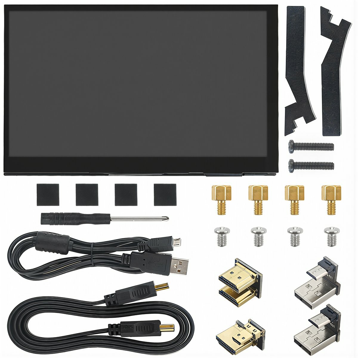 Сенсорный монитор 7 дюймов для мини компьютера Raspberry Pi емкостный IPS экран 1024*600 HDMI 60 Гц широкий угол обзора, 7-дюймовый HDMI-дисплей / C2876