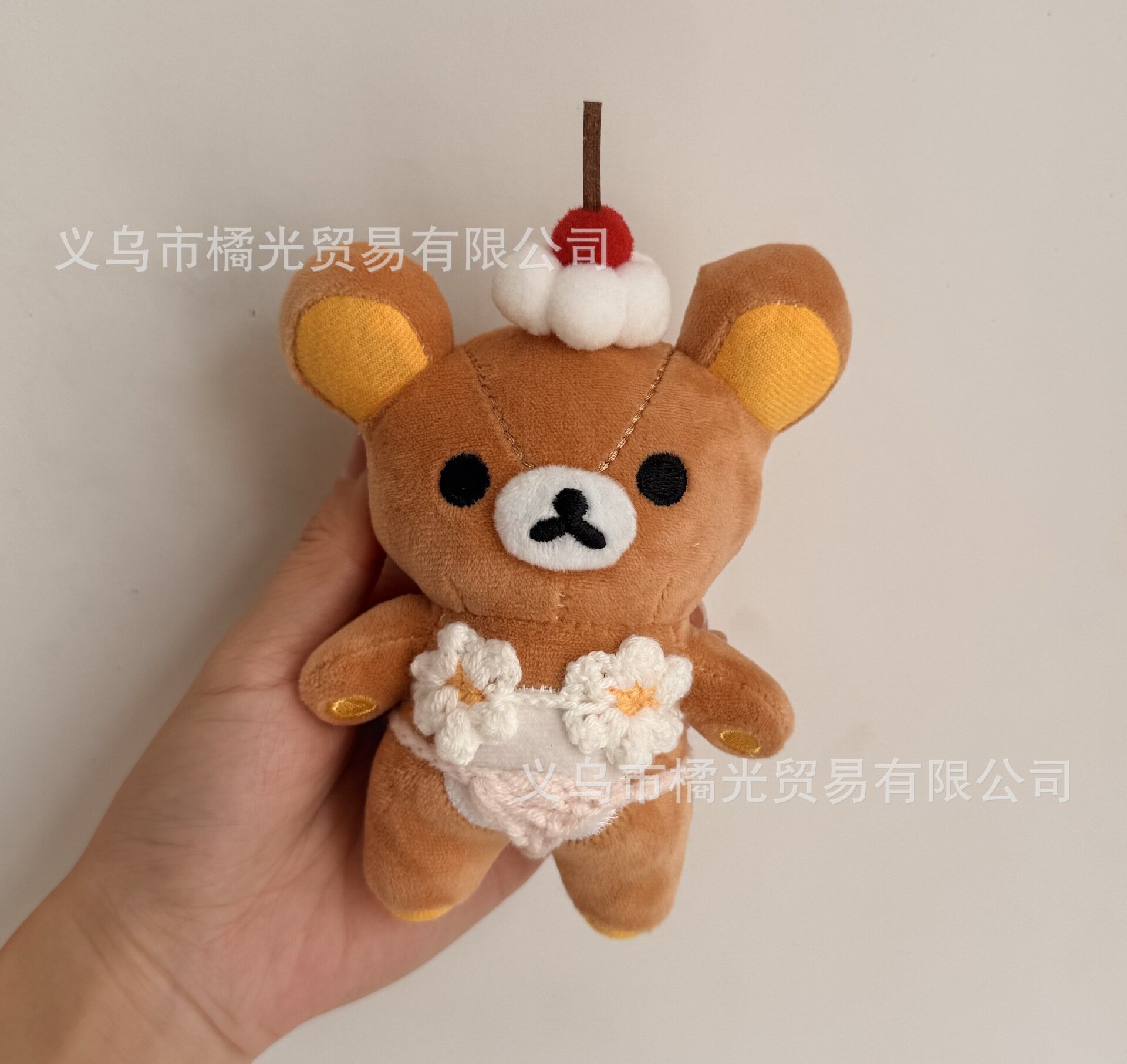 Милая мягкая плюшевая игрушка Rilakkuma на брелоке ромашка бикини торт 11 см Sanx