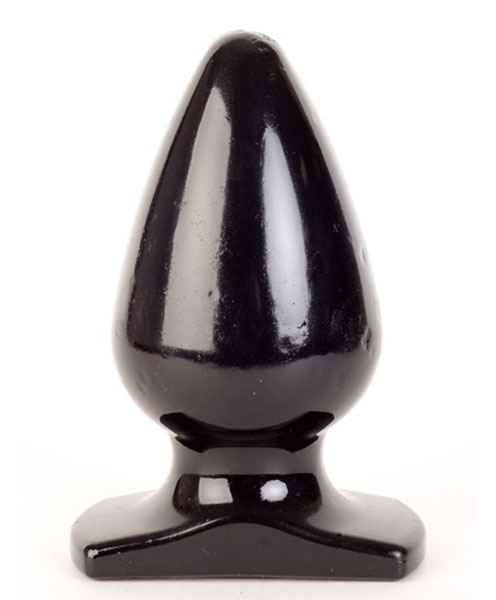Большая черная анальная пробка Lage size butt plug длина 12 см диаметр 6 см материал ПВХ
