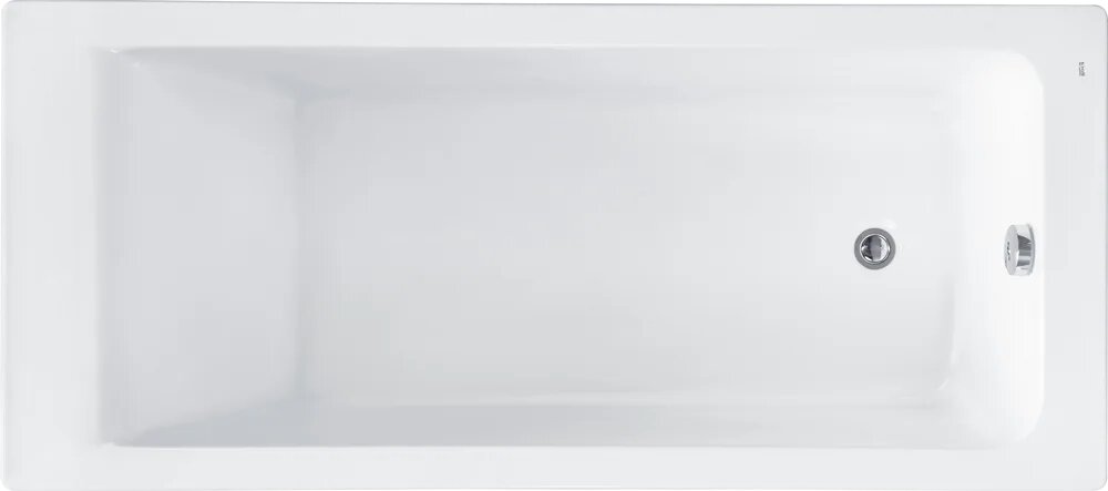 Акриловая ванна Roca Easy 150x70, с каркасом, пристенная, белая, глянцевая, со сливом-переливом, прямоугольная