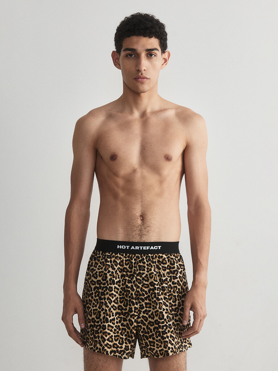 Трусы Befree со средней посадкой и леопардовым принтом