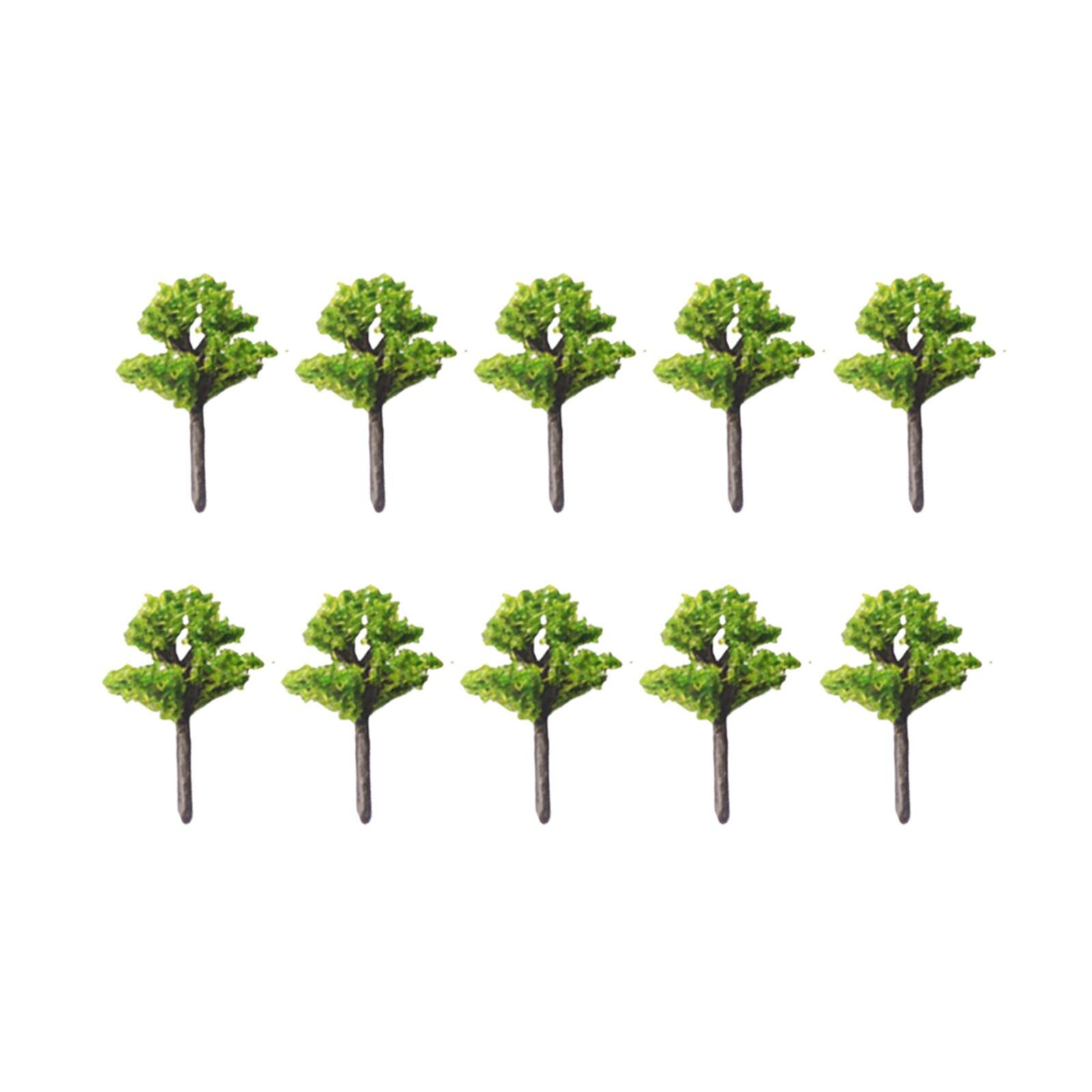 10x Landscape Miniature Trees Train Scenery Trees for Railway Building Model 4cm