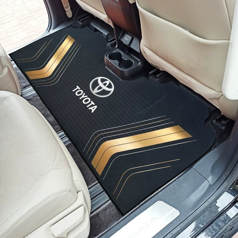 Коврики для пола Toyota Sienna второе сиденье черно-золотой дизайн, премиальная ткань, идеальная посадка для