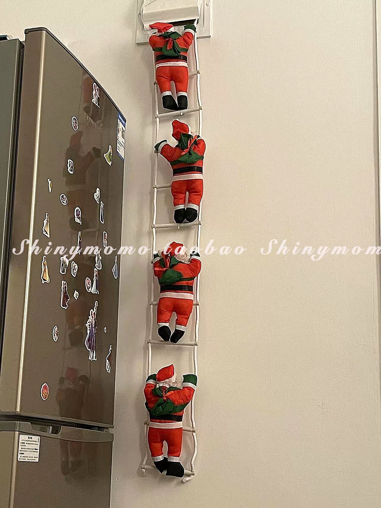 Праздничная игрушка Санта-Клауса, лазающего по лестнице, стиль Е, четыре фигуры, украшение для елки
