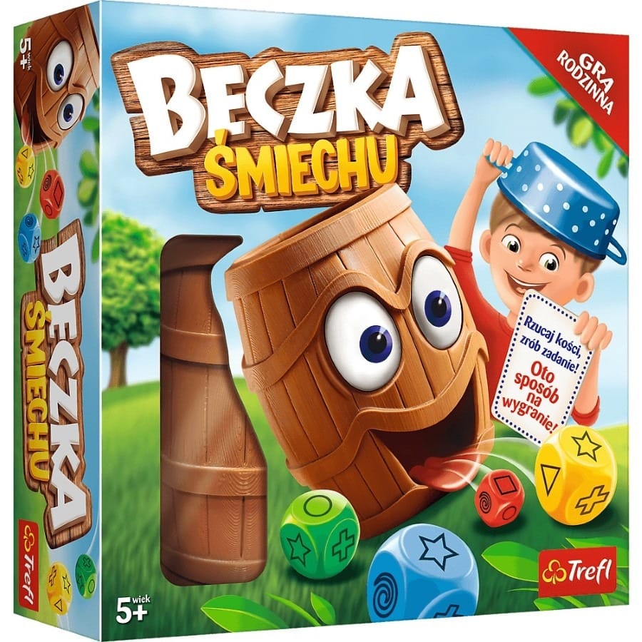 Настольная игра Trefl "Бочка смеха", семейная игра для детей, разноцветный