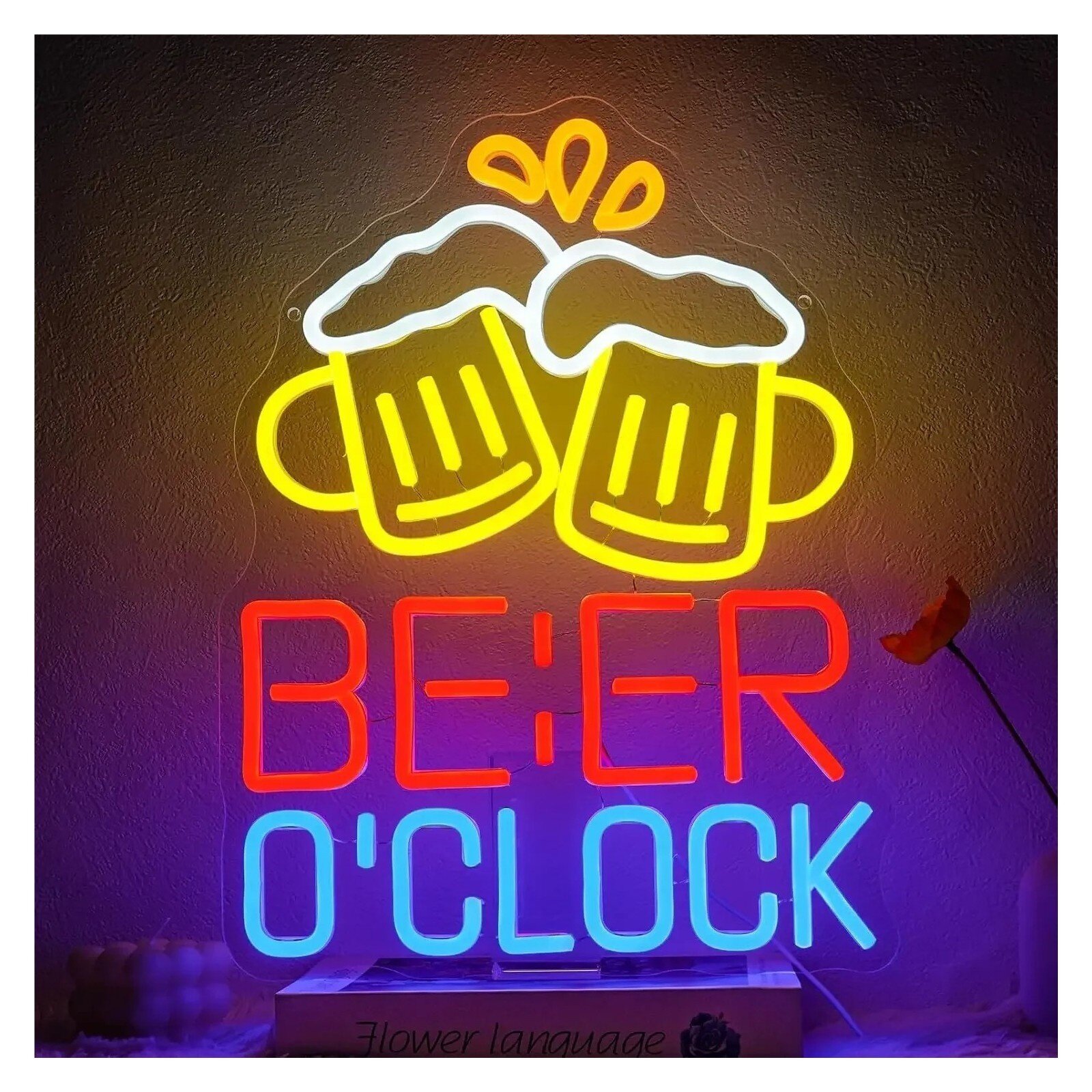 Неоновая Вывеска Beer O'Clock Cheers 43x33cm