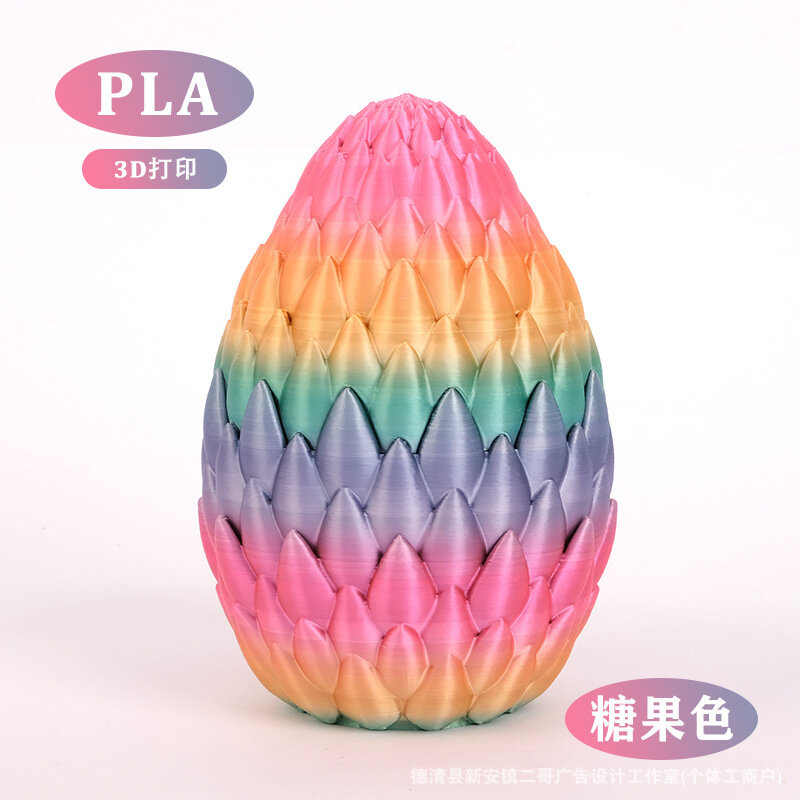 Хит продаж: креативная 3D-печатная фигурка яйца с драконьими чешуями, шарнирно-подвижный хрустальный дракон, набор для создания сцены, декоративная игрушка, антистресс.