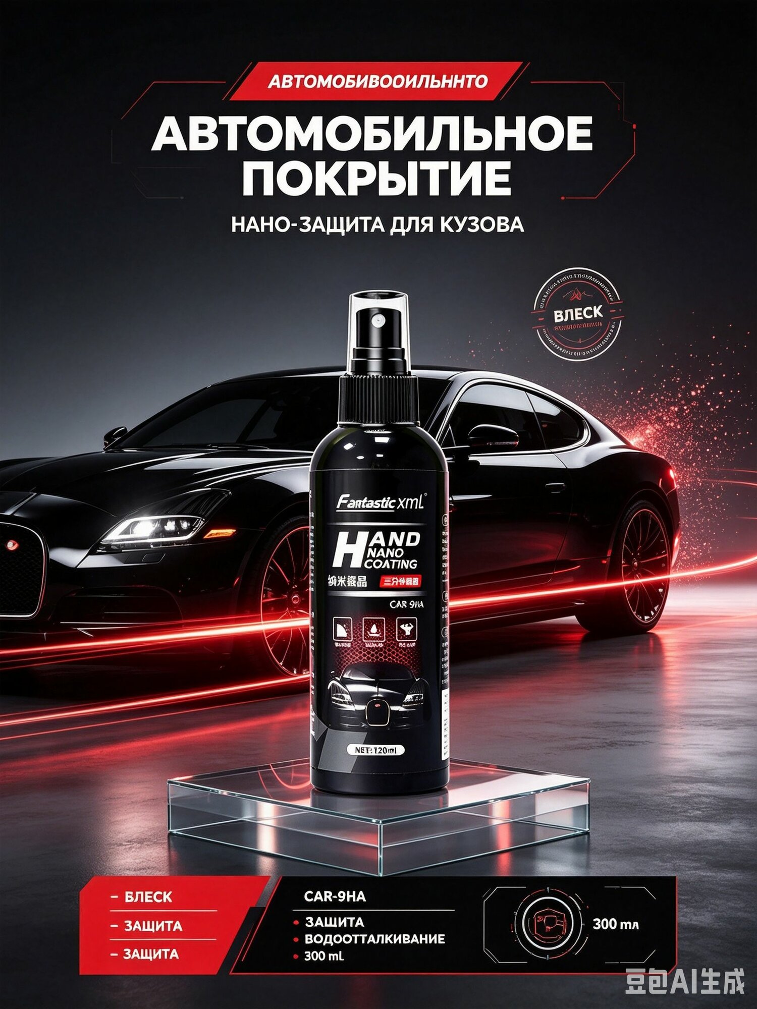 Спрей для защиты автомобильных номеров от загрязнений и царапин