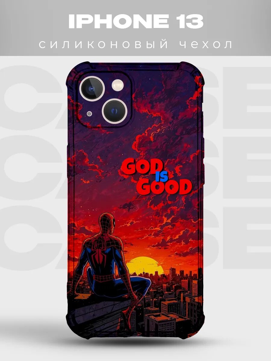 Чехол на iPhone 13 Человек-паук комикс spider man марвел