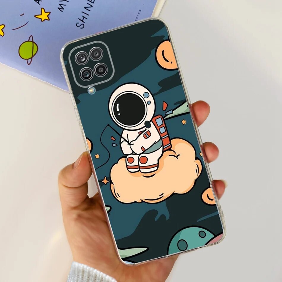 Милый чехол для Samsung Galaxy A12 M12, 2023, мягкий силиконовый чехол из ТПУ для Samsung A12 M12 SM-A125F A127F SM-M125F, бампер