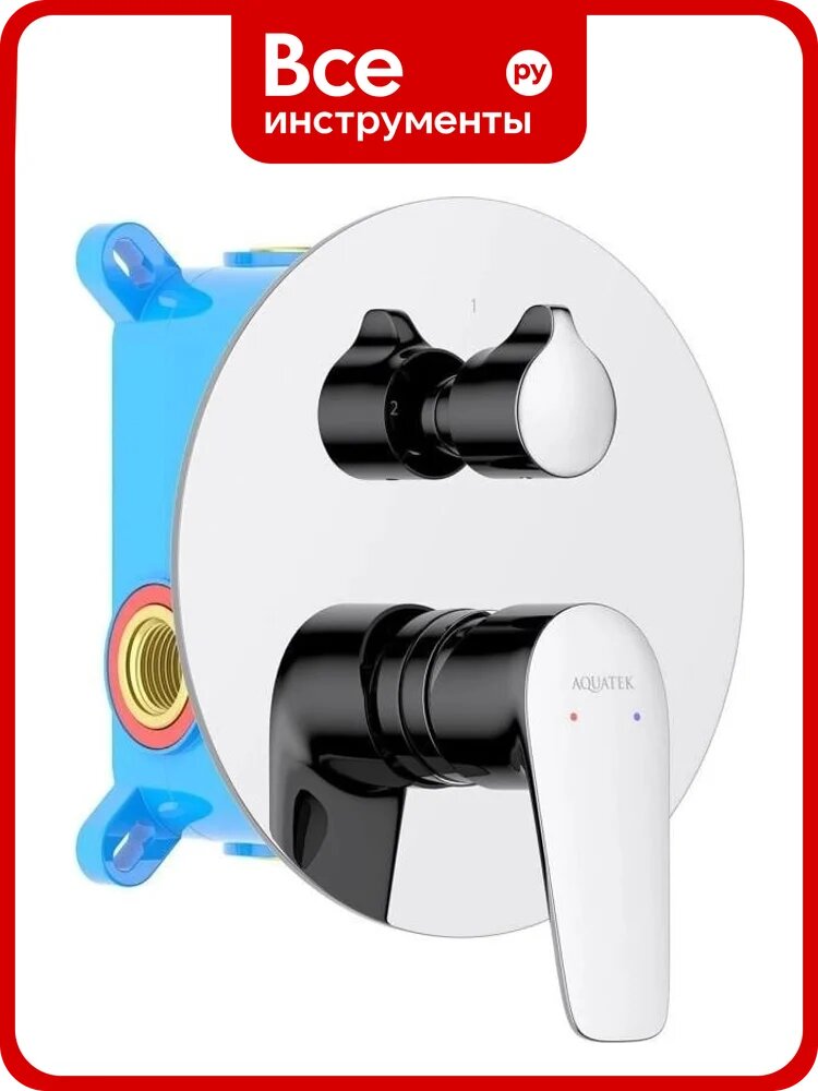 Смеситель для ванны Aquatek бетта (внешняя и скрытая часть) AQ1146CR 00000135118