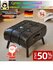 Табурет черный из экокожи с пеной Memory Foam Delux, 1 шт. в собранном виде