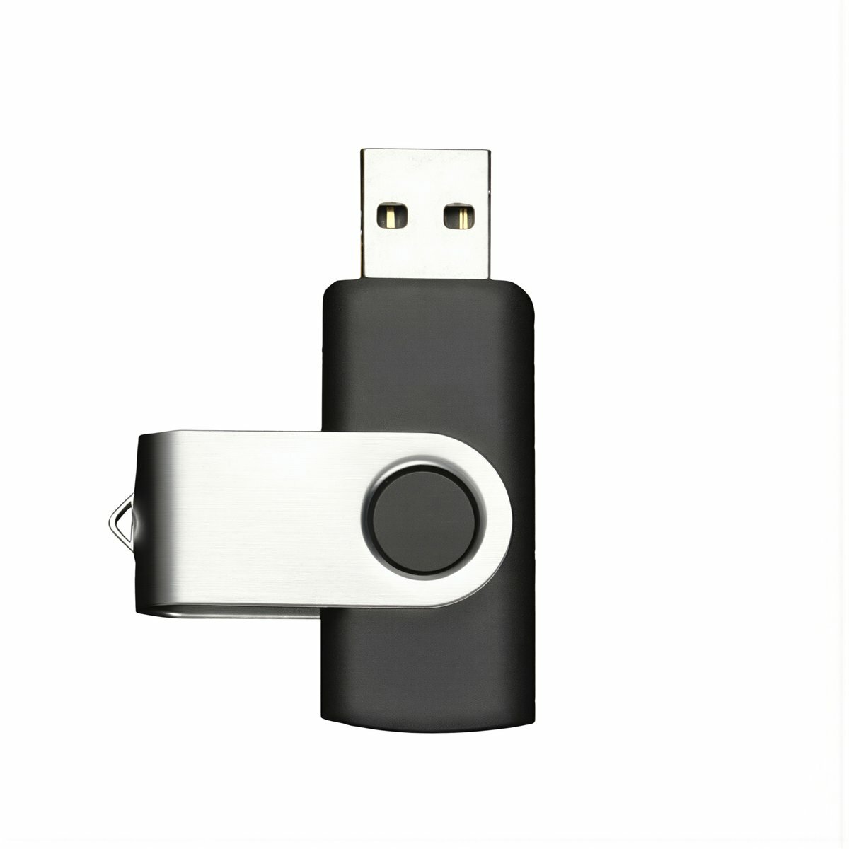 Флеш накопитель 4 ГБ поворотный металлический из АБС пластика и алюминия интерфейс USB 2.0 для хранения разных типов данных