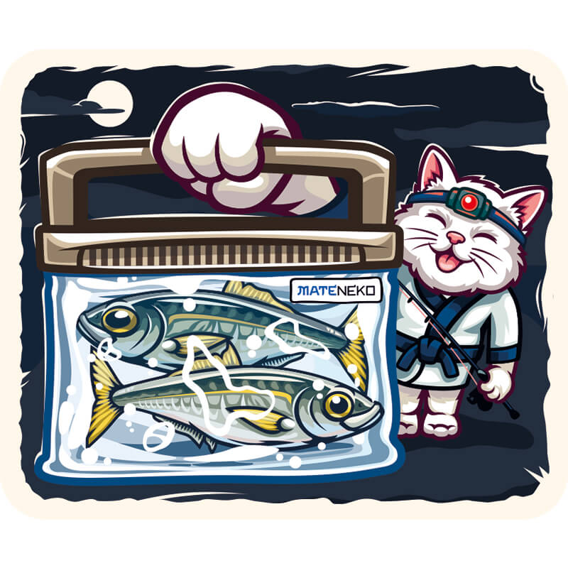 Наклейка рыболовная Mateneko Team Sea Aji in the Night #M