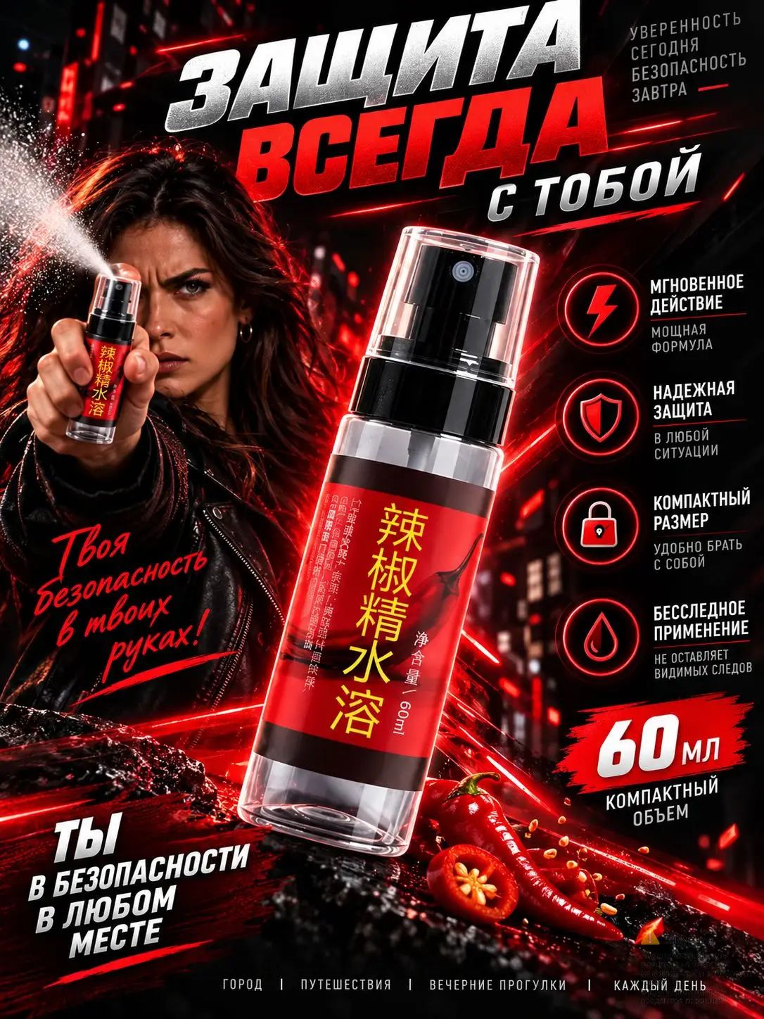 Перцовый баллон струйный